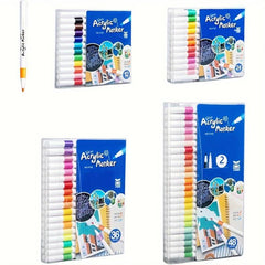 Water Soluble Acrylic Markers 48 Colors Bright Professional Ink Quick Dry