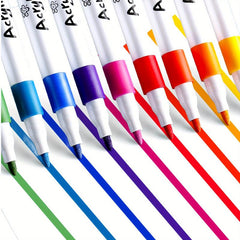 Water Soluble Acrylic Markers 48 Colors Bright Professional Ink Quick Dry