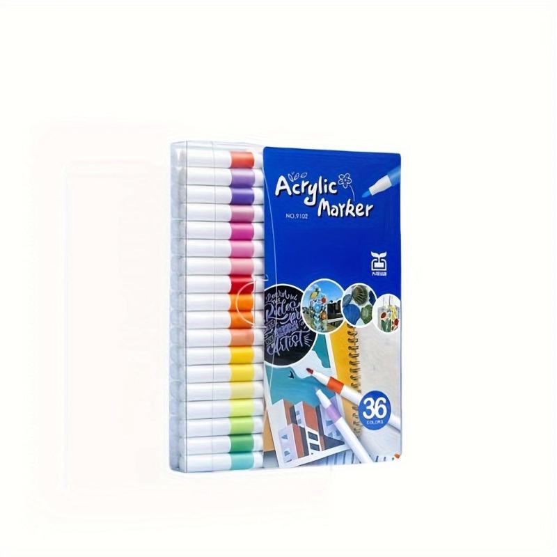 Water Soluble Acrylic Markers 48 Colors Bright Professional Ink Quick Dry