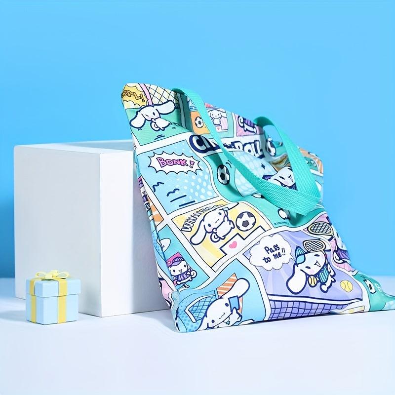 Big Eared Dog Comic Wind Canvas Shoulder Bag for Female Students