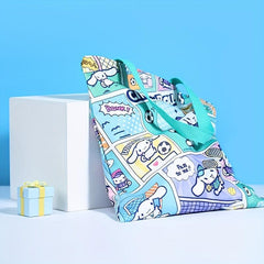 Big Eared Dog Comic Wind Canvas Shoulder Bag for Female Students