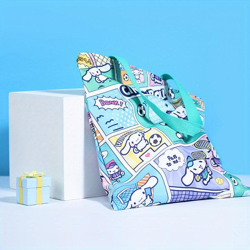 Big Eared Dog Comic Wind Canvas Shoulder Bag for Female Students