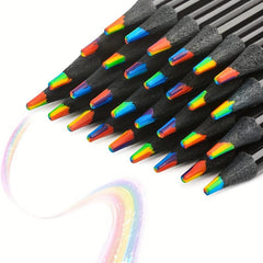 10pcs Blackwood Rainbow Pens 7 Colors Core DIY Graffiti Pencils
