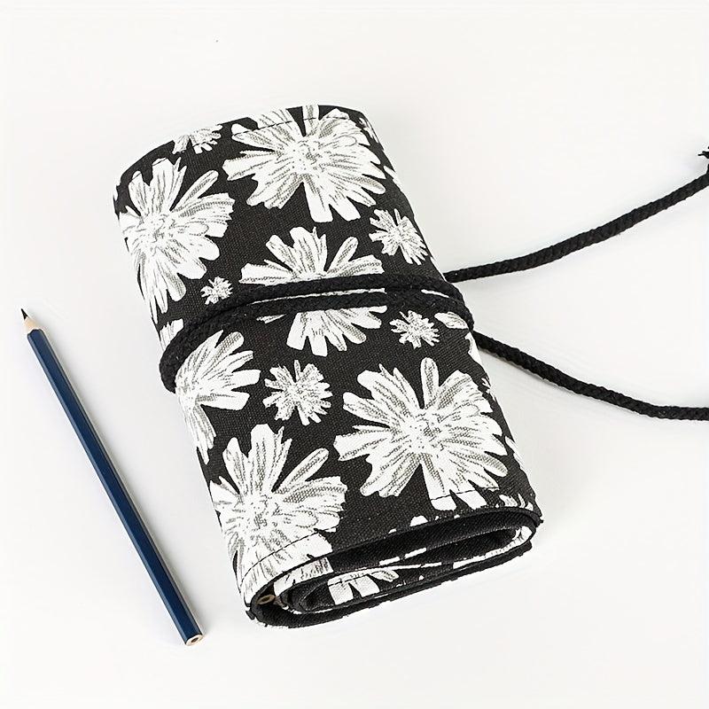 12 Slot Pencils Wrap Roll Colored Pencils Organizer