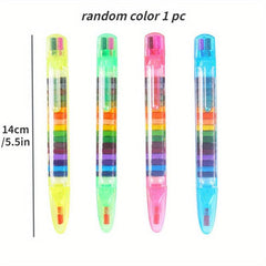 20 Colors Painting Crayon DIY Rainbow Pen Coloring Painting Brush Pen Set