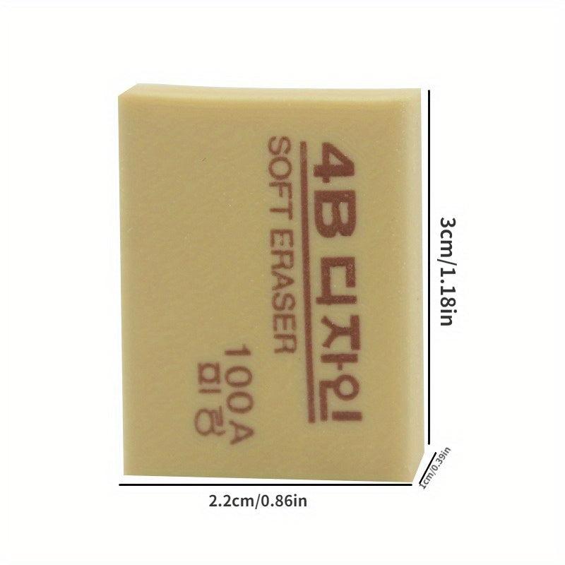30pcs Student Exam Eraser Brick Art Painting Eraser 4b Eraser Learning Yellow