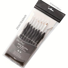 8pcs Hook Line Pen With Elbow Nylon Hair Painting Pen