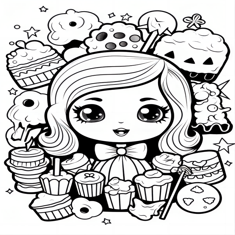 Sweet Halloween Coloring Book For Children - 14.5x21cm - Holiday Party Gift