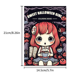 Sweet Halloween Coloring Book For Children - 14.5x21cm - Holiday Party Gift