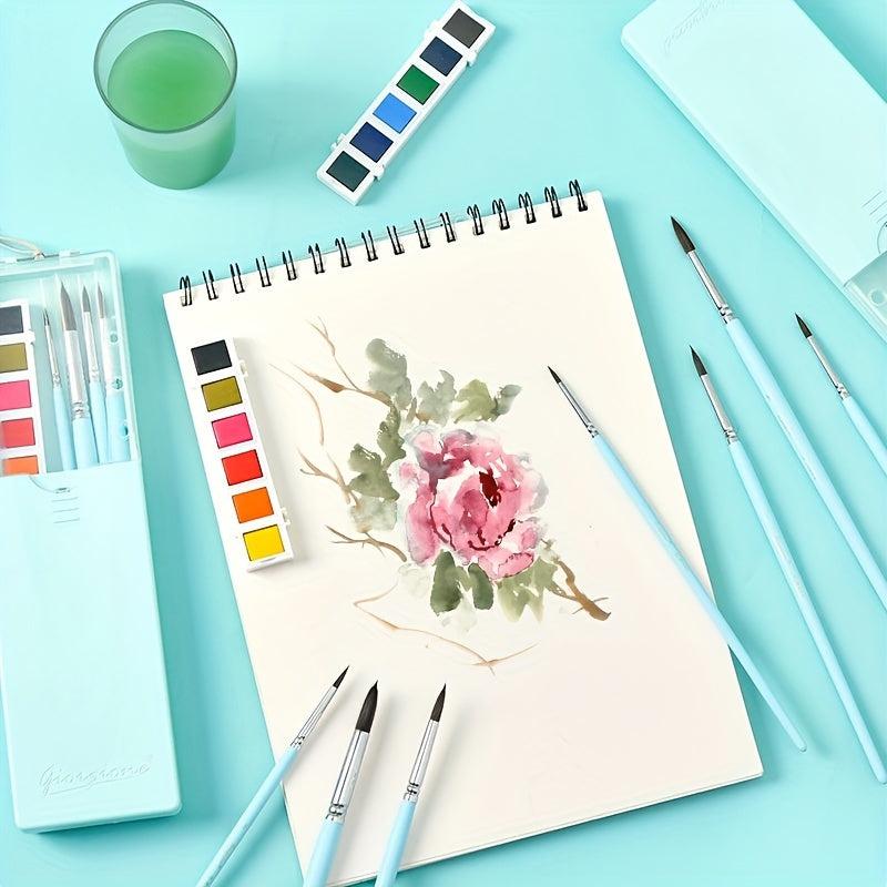7pcs Watercolor Paint Brushes Set