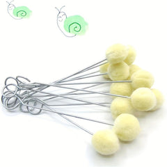 10pcs Ball Brushes For Leather Dyeing DIY Crafts Metal Handles