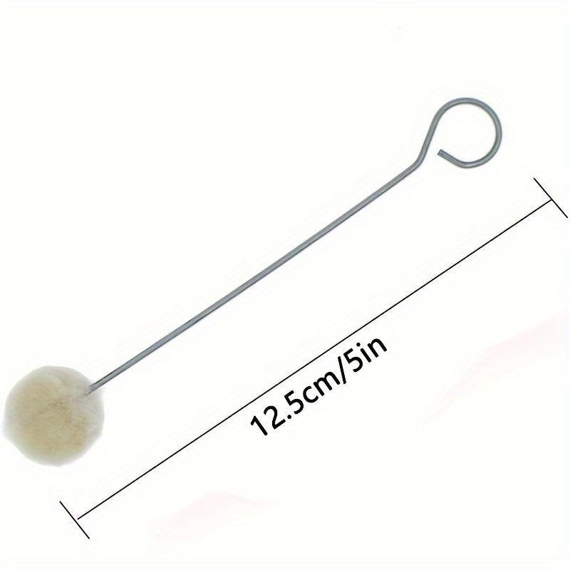 10pcs Ball Brushes For Leather Dyeing DIY Crafts Metal Handles