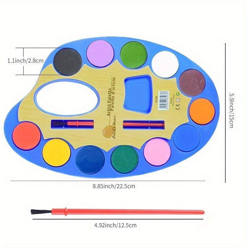 12 Colors Gouache Paint Set for Beginners Watercolor Painting Pigment 2 Boxes