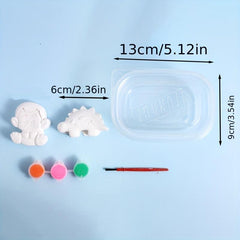 2pcs Kids Coloring DIY Plaster Toys with Paintbrush Random Style