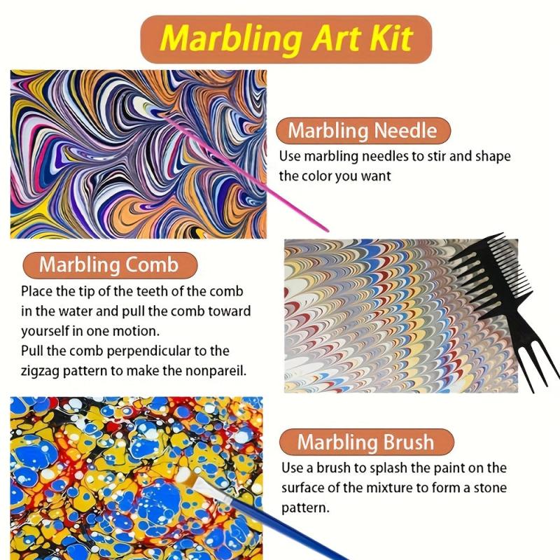 Marbling Paint Art Kit Arts And Crafts Kits Art Set Paint Gift