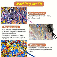 Marbling Paint Art Kit Arts And Crafts Kits Art Set Paint Gift