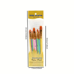 10pcs Macaroon Painting Pens Set Wooden Rod Nylon Painting Pens Makeup Pen Brush