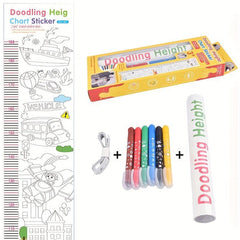 Doodle Scroll Height Ruler 3-in-1 Painting Paper Roll