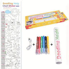 Doodle Scroll Height Ruler 3-in-1 Painting Paper Roll