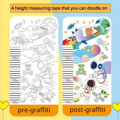Doodle Scroll Height Ruler 3-in-1 Painting Paper Roll