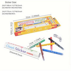 Doodle Scroll Height Ruler 3-in-1 Painting Paper Roll