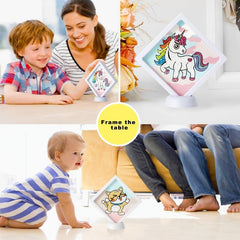 Framed DIY Diamond Painting Cat Unicorn Craft