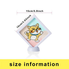 Framed DIY Diamond Painting Cat Unicorn Craft