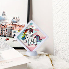 Framed DIY Diamond Painting Cat Unicorn Craft