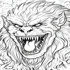 Monster Theme Adult Coloring Book - Halloween Christmas Holiday Gift