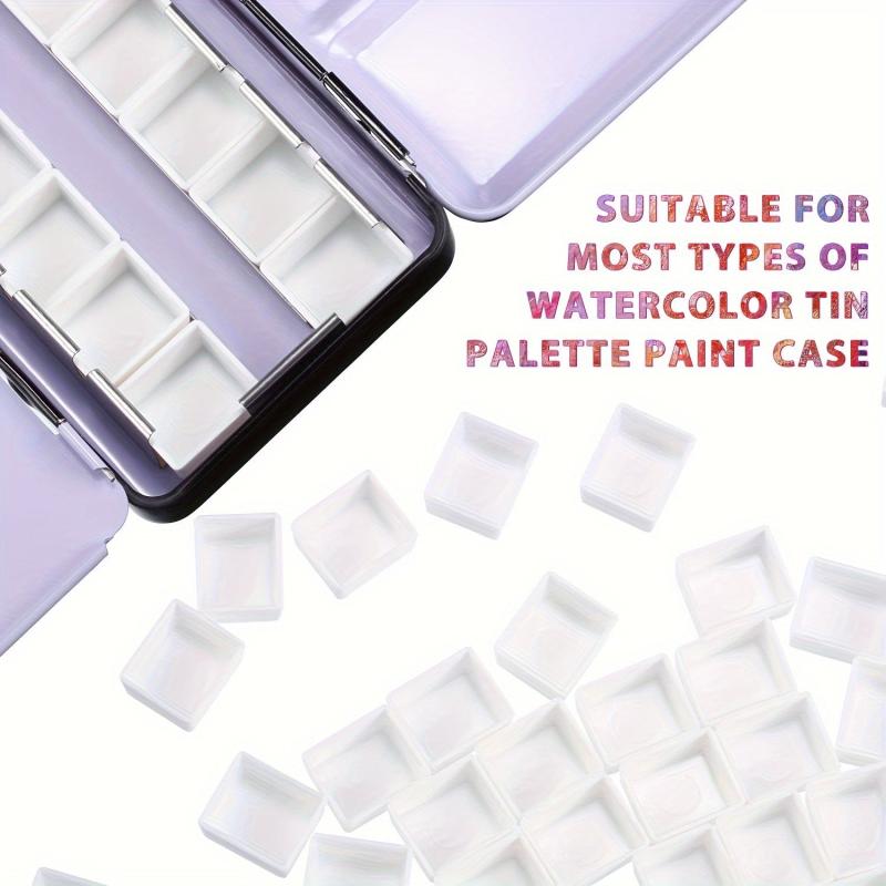 30pcs 1ml Watercolor Pigments Pot Mini Half Plate Acrylic Watercolor Easy Clean