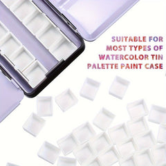 30pcs 1ml Watercolor Pigments Pot Mini Half Plate Acrylic Watercolor Easy Clean
