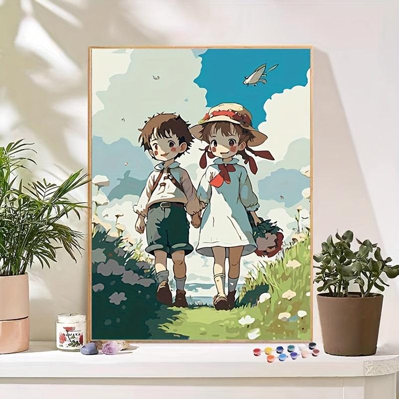 DIY Digital Painting Cartoon Hand Painting Bedroom Decoration