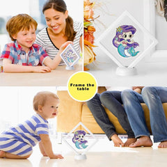 1pc Framed DIY Diamond Painting Ornament Double sided Cartoon Mermaid Craft