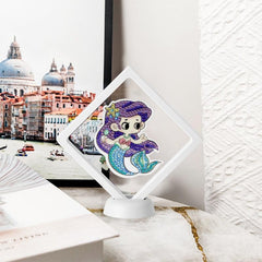 1pc Framed DIY Diamond Painting Ornament Double sided Cartoon Mermaid Craft