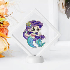1pc Framed DIY Diamond Painting Ornament Double sided Cartoon Mermaid Craft