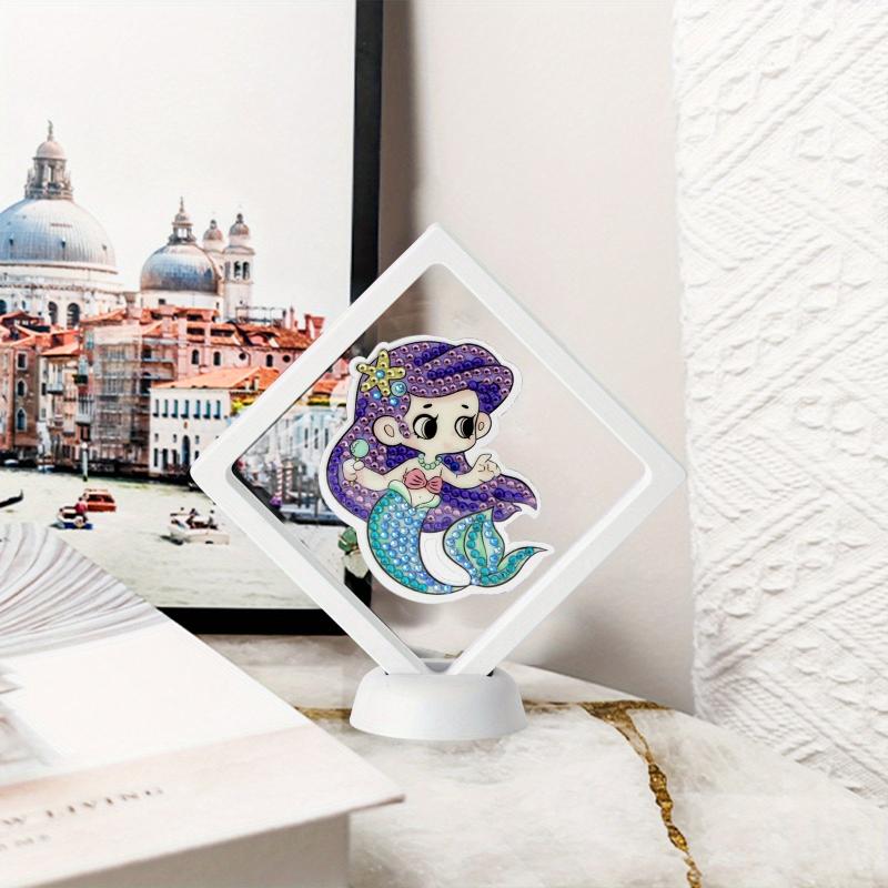 1pc Framed DIY Diamond Painting Ornament Double sided Cartoon Mermaid Craft