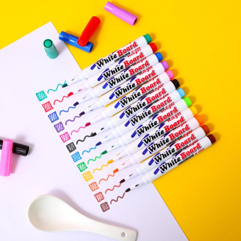 12 Colors Floating Painting Brush Whiteboard Markers Pen