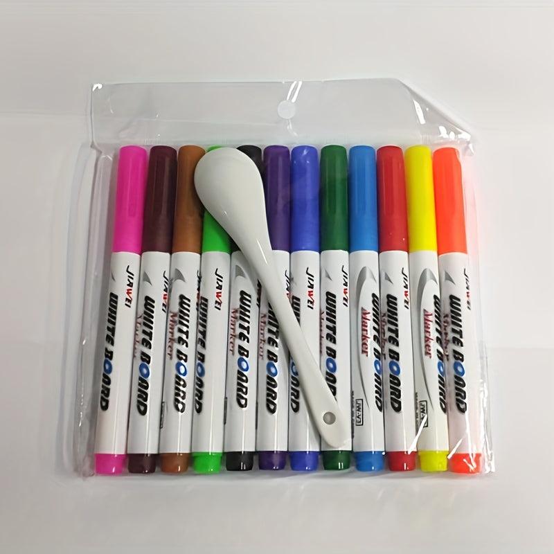 12 Colors Floating Painting Brush Whiteboard Markers Pen