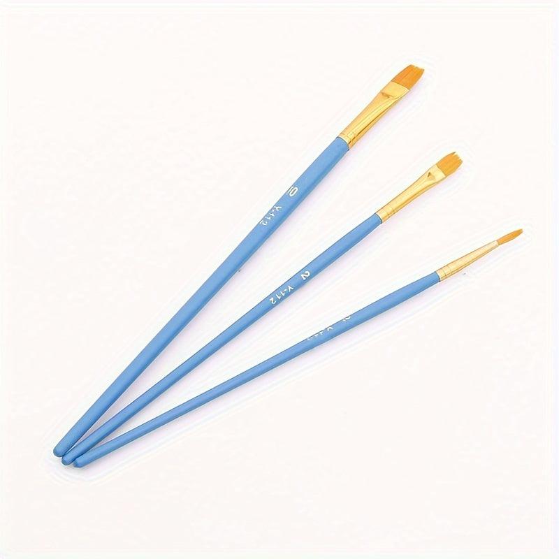 3pcs DIY Painting Pens Set Copper Tube Horse Hair Acrylic Watercolor Pens