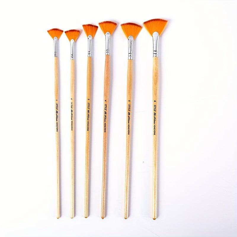 Fan Gouache Pen Set Painting Fishtail Pen Pigment Pen Acrylic Painting Pen