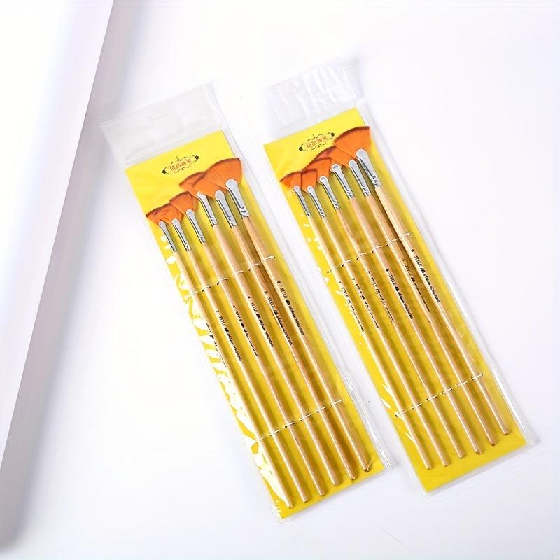 Fan Gouache Pen Set Painting Fishtail Pen Pigment Pen Acrylic Painting Pen