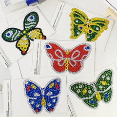 5pcs Butterfly Diamond Painting Stickers DIY Craft Supplies