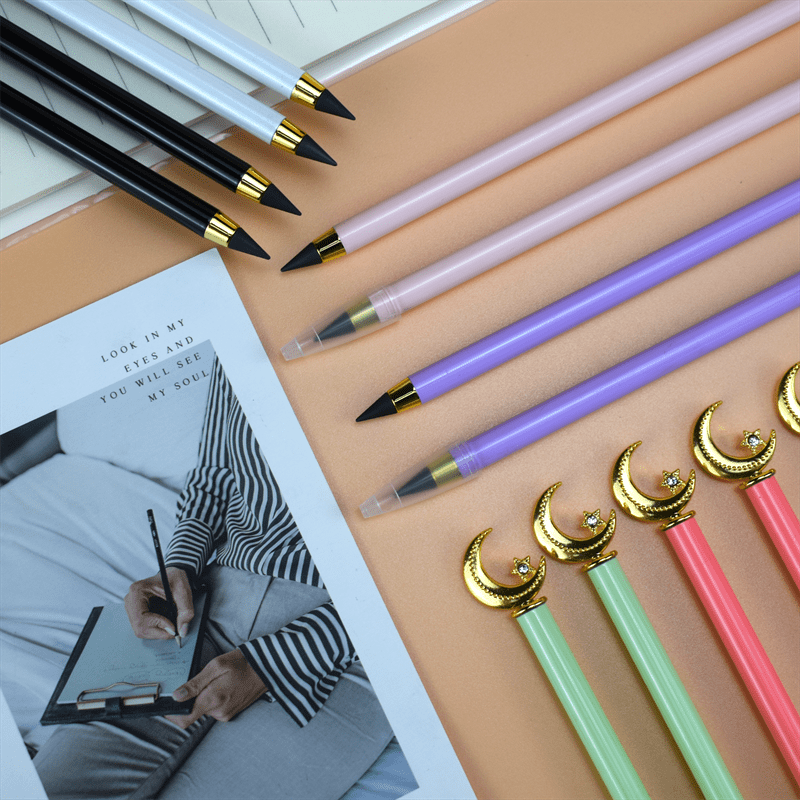 2PCS Eternal Pencil Infinity Pencil Graffiti Office Student Pencil
