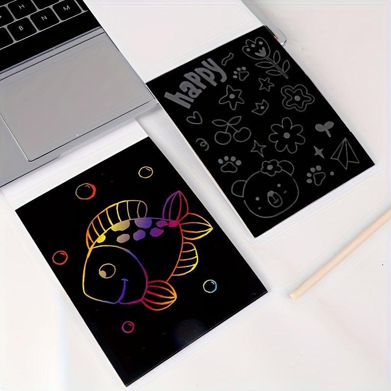 5pcs Rainbow Scratch Paper Set 14x10 for Adults