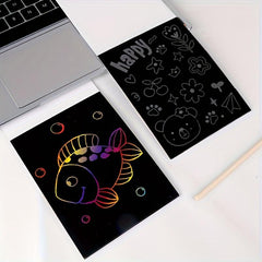 5pcs Rainbow Scratch Paper Set 14x10 for Adults