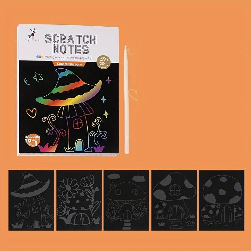 5pcs Rainbow Scratch Paper Set 14x10 for Adults