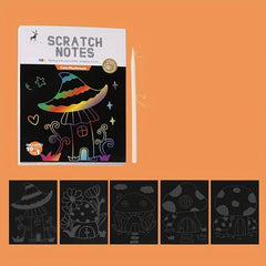 5pcs Rainbow Scratch Paper Set 14x10 for Adults