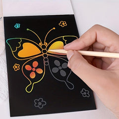 5pcs Rainbow Scratch Paper Set 14x10 for Adults