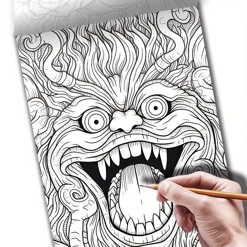 Anxiety Theme Adult Coloring Book - Christmas Halloween Holiday Party Gift