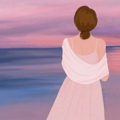 Sunflower DIY Coloring Digital Painting Healing Series Silhouette Girl